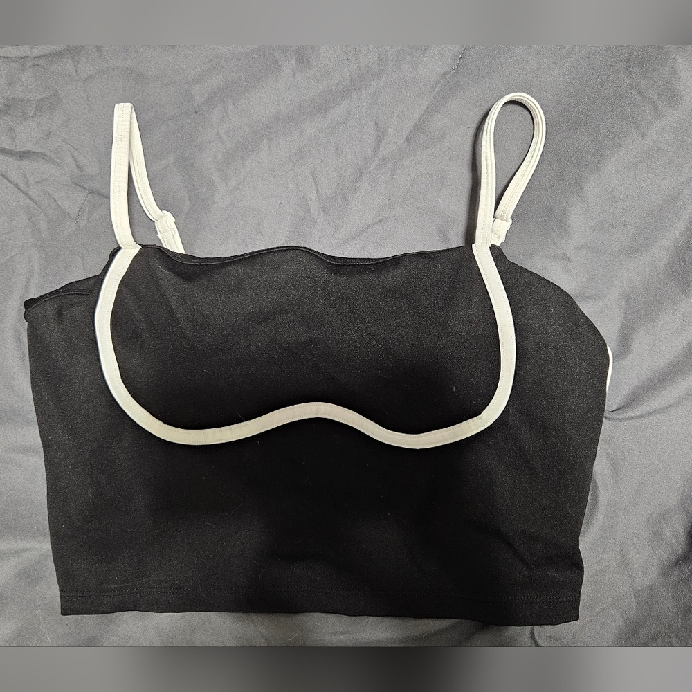 Black and White Athletic Top